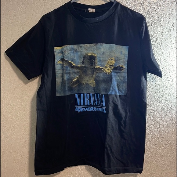 Vintage embroidered nirvana tee. Unisex tee. One of a kind. - Picture 1 of 3